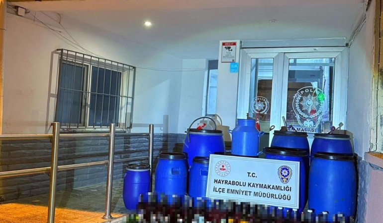 Tekirdağ’da kaçak içki operasyonu: 665 litre ele geçirildi