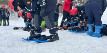 Zorlu kış şartlarında kurtarma tatbikatı