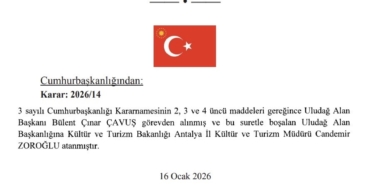 Uludağ Alan Başkanlığı’nda görev değişimi