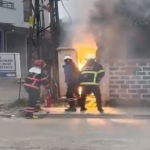 Sakarya’da trafo yangınındaki patlama paniğe neden oldu