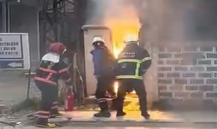 Sakarya’da trafo yangınındaki patlama paniğe neden oldu