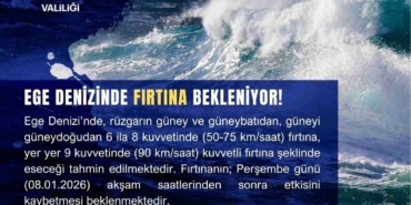 Ege Denizi için fırtına uyarısı