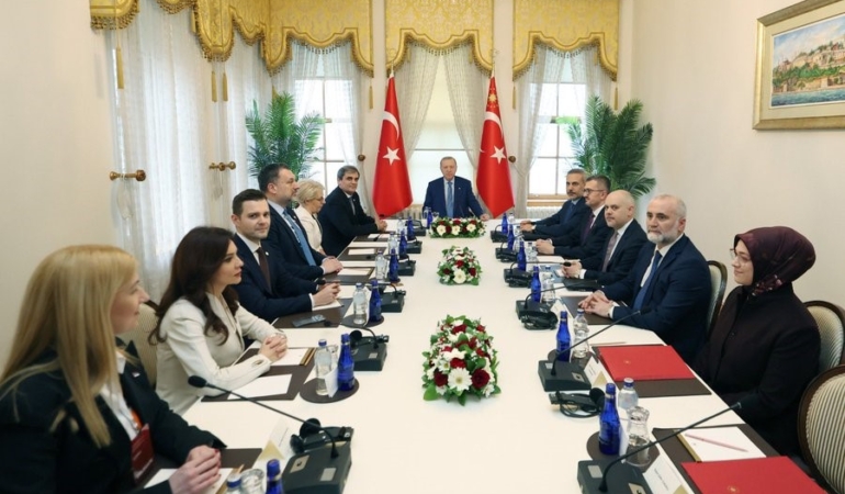 Cumhurbaşkanı Erdoğan, Balkan Barış Platformu üyelerini kabul etti