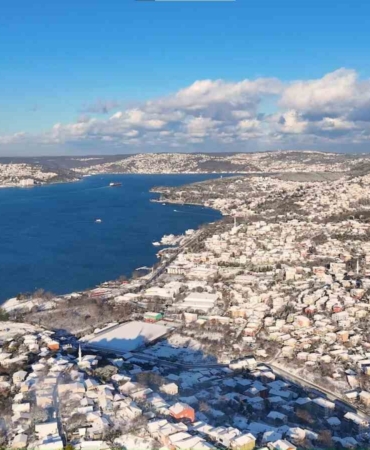 Beykoz Kavacık sabaha beyaz örtüyle uyandı