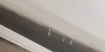 Yeni yapılan binada tavan çöktü: O anlar kamerada