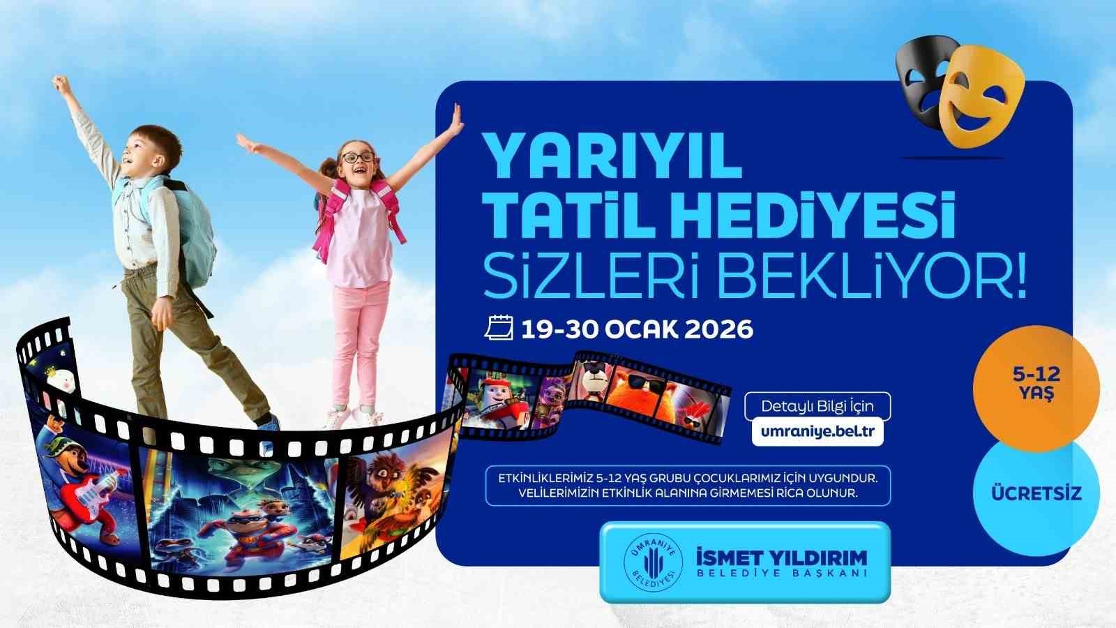 Ümraniye Belediyesi’nden çocuklara yarıyıl tatili hediyesi