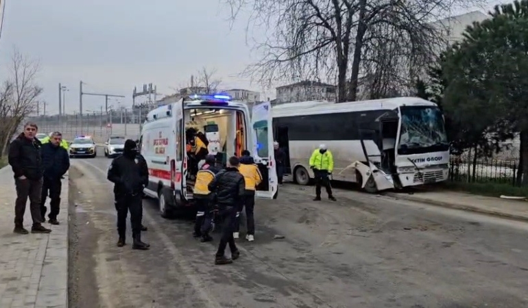 İşçi servisleri çarpıştı: 19 yaralı