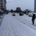 Buzlu yolda kaza böyle geldi