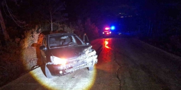 Bilecik’te kontrolden çıkan otomobil ağaca çarptı: 1 yaralı