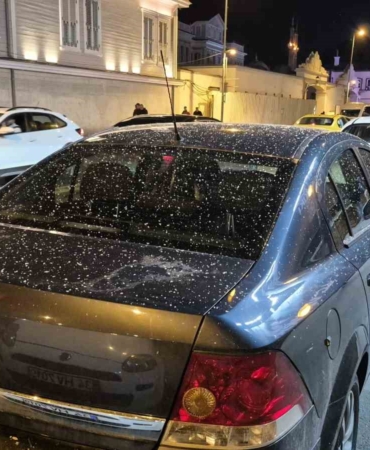 Yeni yılda Ortaköy’de kar yağışı başladı