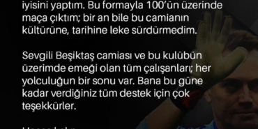 Mert Günok’tan veda mesajı