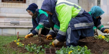 Bursa kışın da çiçek bahçesine dönüşüyor