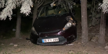 Kazadan sonra panik yaptı, alışveriş merkezinin bahçesine uçtu
