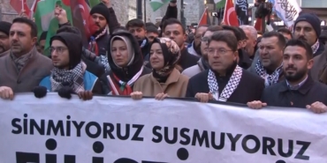 İstanbul’da büyük Gazze yürüyüşü