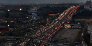 İstanbul’da yüzde 90’a varan trafik havadan görüntülendi