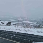 Tekirdağ’ın yüksek kesimleri yağan karla beyaza büründü