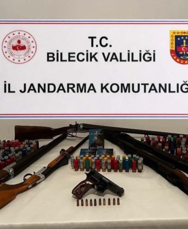 Bilecik’te çok sayıda silah ve fişek ele geçirildi