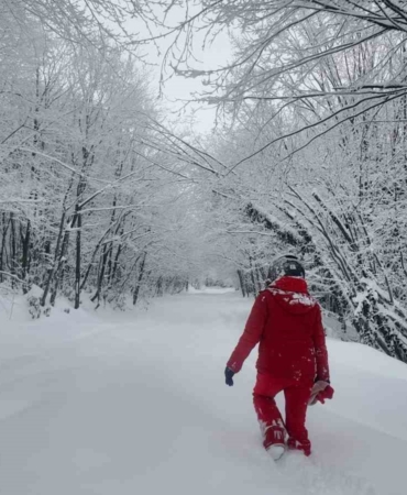 Lapa lapa kar altında adrenalin dolu yolculuk