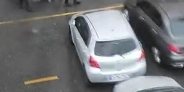 Polis kalkanı, bebeği ve annesini fırtınadan korudu