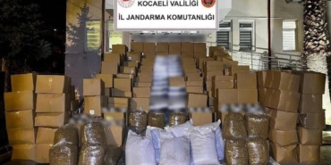 Kocaeli’de 6,3 milyon liralık makaron ve tütün ele geçirildi