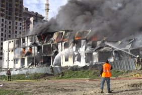 İşçilerin kaldığı konteynerde çıkan yangın kontrol altına alındı