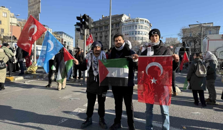 İstanbul’daki Filistin yürüyüşüne yaklaşık 520 bin kişi katıldı