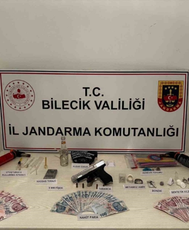 Bilecik’te uyuşturucu ve silah ele geçirildi