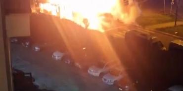 Ispartakule’de İETT Halk Otobüsü alev topuna döndü