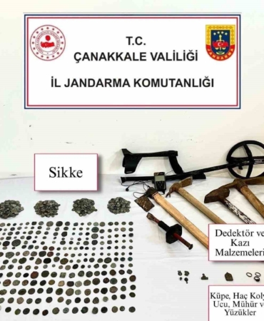 Çanakkale’de tarihi eser kaçakçılığı operasyonu
