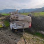 Bilecik’te kontrolden çıkan araç takla attı; sürücüsü yaralandı