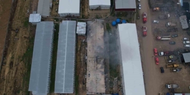 Kentin dört bir yanından görülen şehir hastanesi yangını kontrol altına alındı