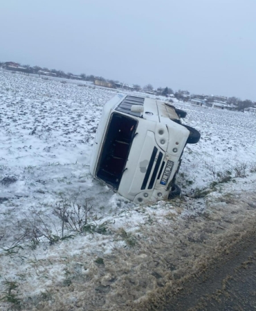 Edirne’de minibüs kazası: 1 yaralı
