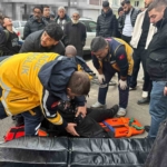 Bisikletin çarptığı kadın hastanelik oldu