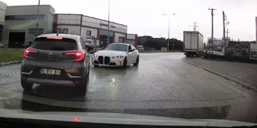 Cadde ortasında drift kamerada