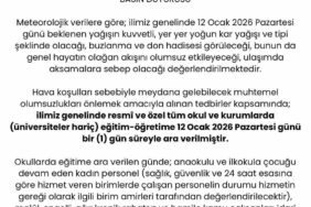 Sakarya’da eğitime kar tatili