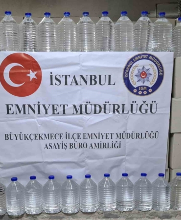 Büyükçekmece’de sahte alkol operasyonu