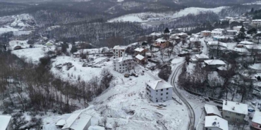 Demirköy’de kartpostallık kış manzarası