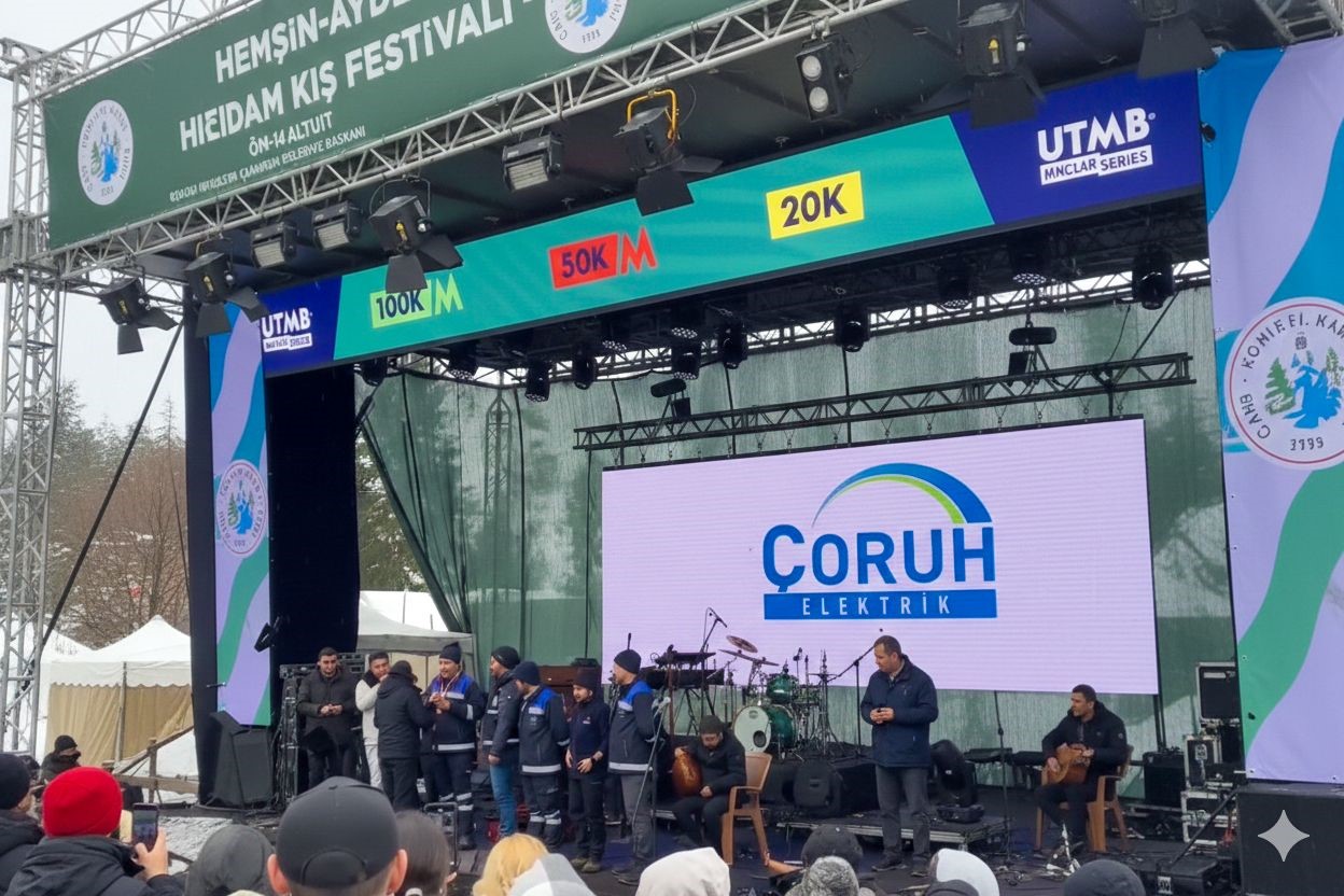 Çoruh EDAŞ, Rize ve Trabzon’daki kış festivallerinde kesintisiz enerji için sahadaydı