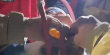 Su pompası deliğine düşen yavru kediyi itfaiye kurtardı