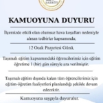 Şarköy’de taşımalı eğitime bir gün ara verildi