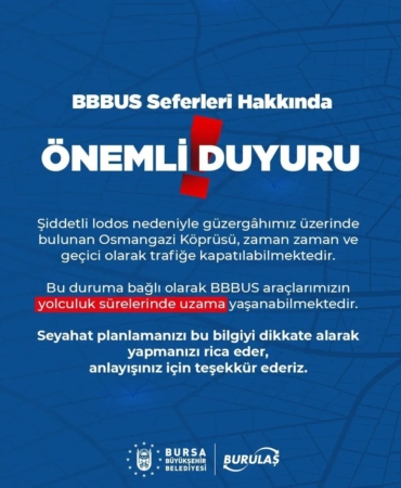 Burulaş’tan havalimanı seferleri hakkında son dakika duyurusu