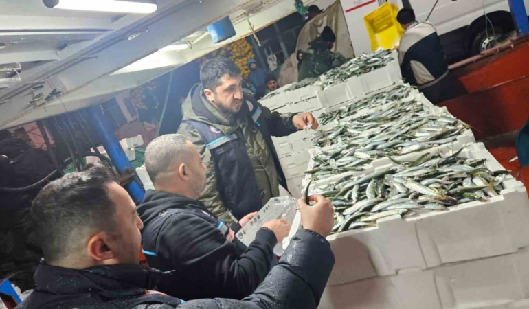 Tekirdağ’da gırgır teknelerinde su ürünleri denetimleri