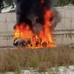 Bursa’da otomobil alev topuna döndü