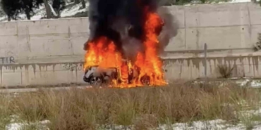 Bursa’da otomobil alev topuna döndü