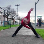 51 yaşındaki dünya şampiyonu, güreşçi koçla antrenman yaptı