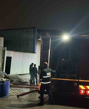 Kocaeli’de metal işleme atölyesinde yangın