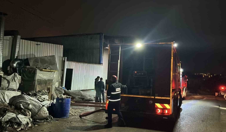 Kocaeli’de metal işleme atölyesinde yangın