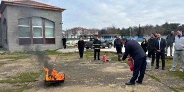Babaeski Gençlik ve Spor Müdürlüğü personeline yangın söndürme eğitimi
