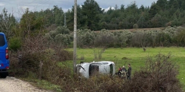 Kontrolden çıkan araç şarampole uçtu; 1 yaralı