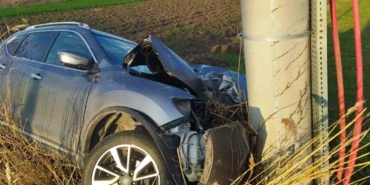 Direğe çarpan otomobil sürücüsü yaralandı